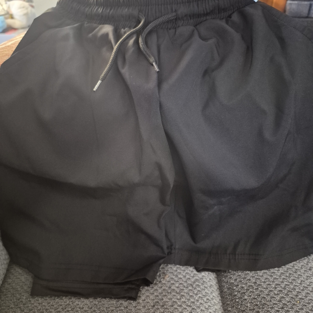 Balance Collection Black Athletic Shorts with Elastic Waistband